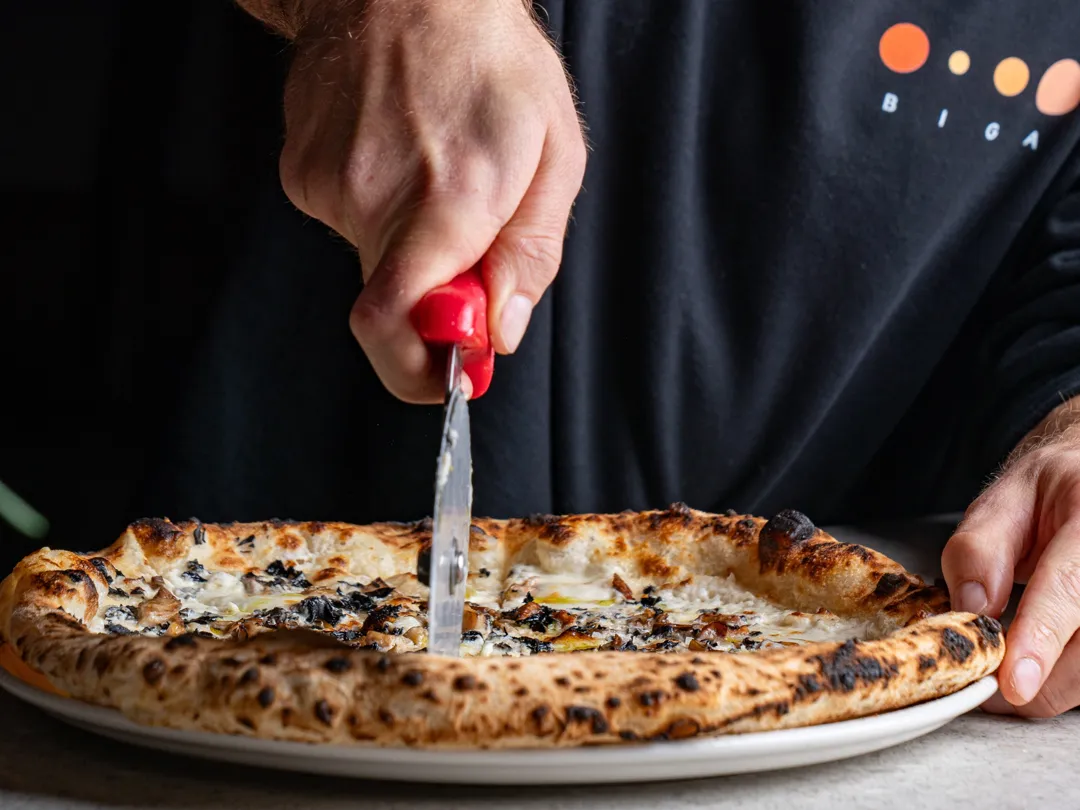 A Neapolitan pizza at Biga